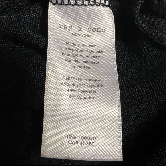 rag & bone Hudson Long Sleeve Knit Sweater Top Navy Sz XS - Picture 8 of 11